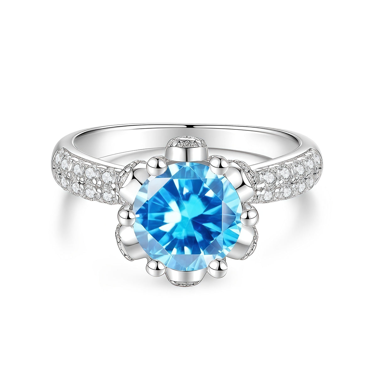 S925 Sterling Silver Moissanite Ring