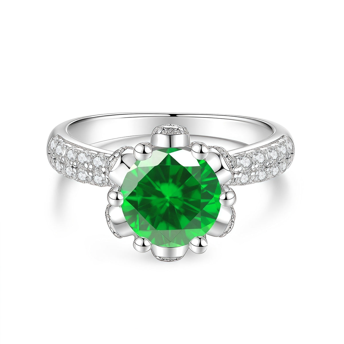 S925 Sterling Silver Moissanite Ring