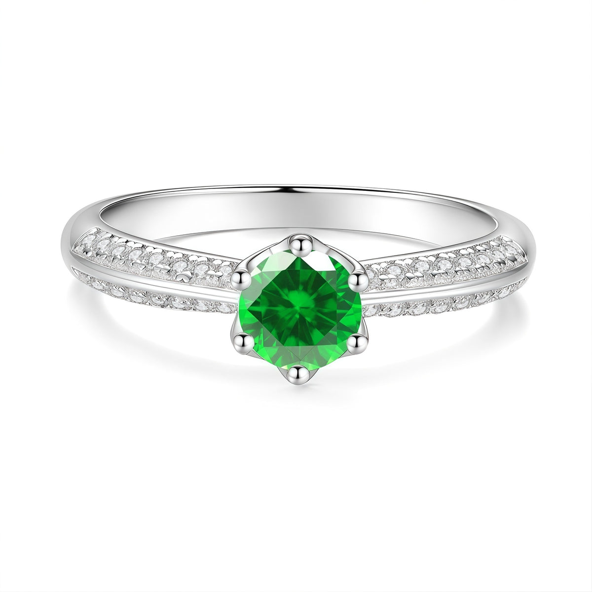 S925 Sterling Silver Moissanite Ring