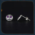 S925 Silver Glow-in-the-Dark Ghost Face Halloween Stud Earrings