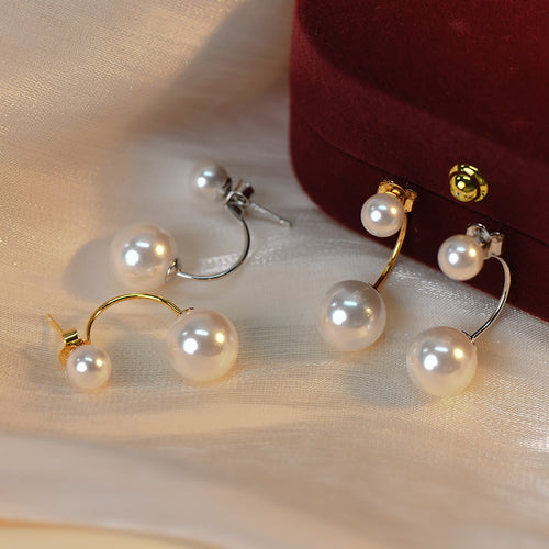925 sterling silver pearl earrings