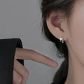 925 sterling silver ear buckle - silvery