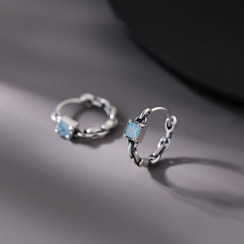 925 sterling silver earrings - silvery