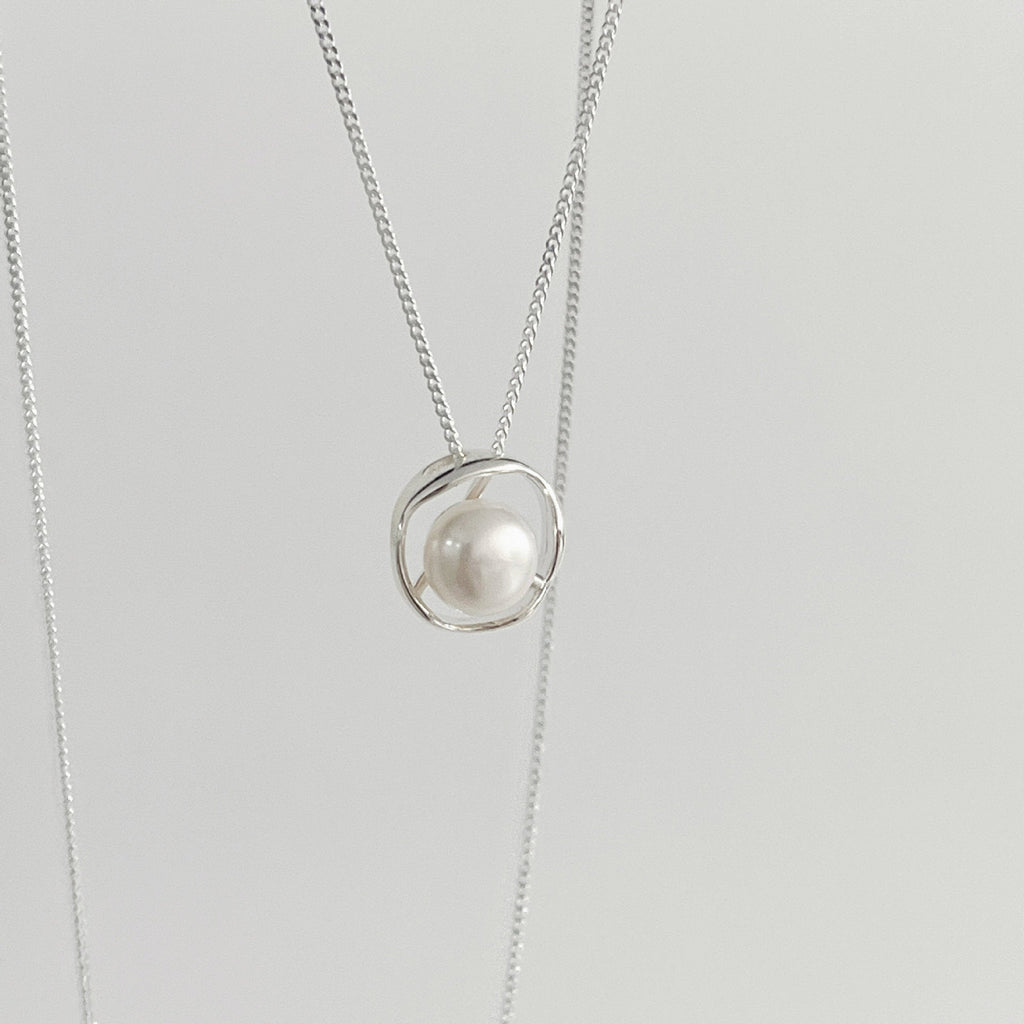 925 sterling silver freshwater pearl pendant necklace