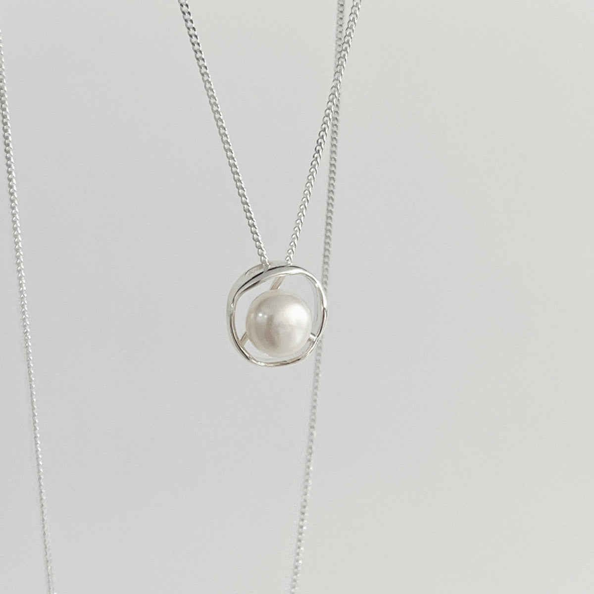 925 sterling silver freshwater pearl pendant necklace