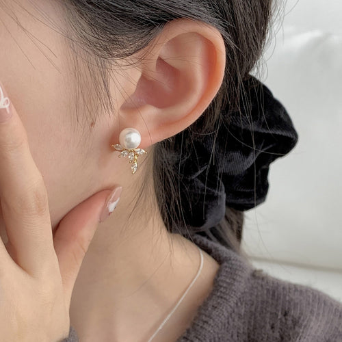 925 sterling silver pearl earrings