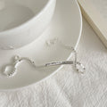 925 sterling silver letter bracelet - silvery