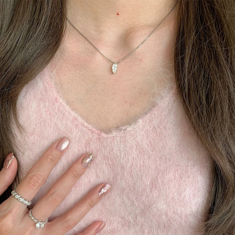 S925 Pure Silver Horse Eye Zircon Necklace
