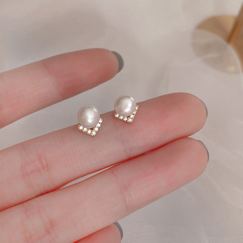 925 sterling silver freshwater pearl earrings