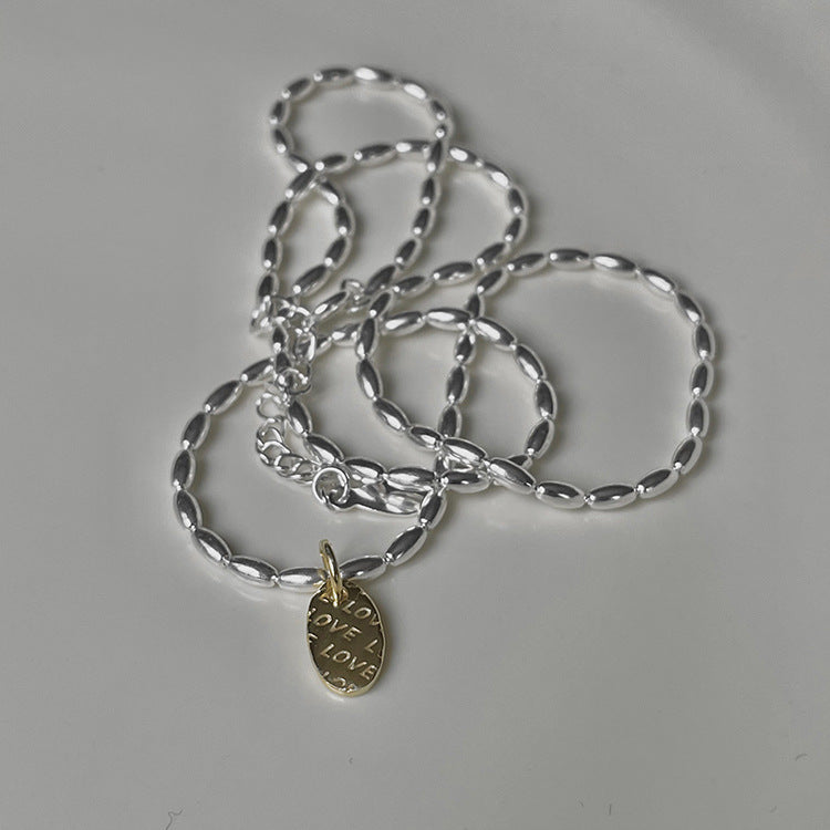 925 sterling silver necklace - silvery