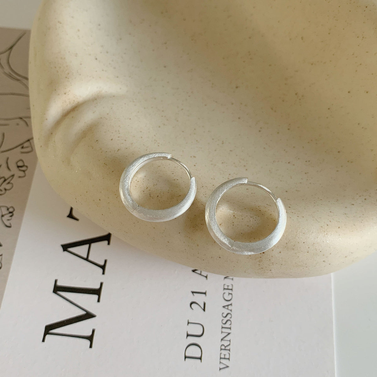 925 sterling silver earrings - silvery