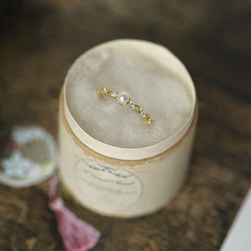 925 sterling silver pearl ring