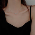 925 sterling silver necklace - silvery