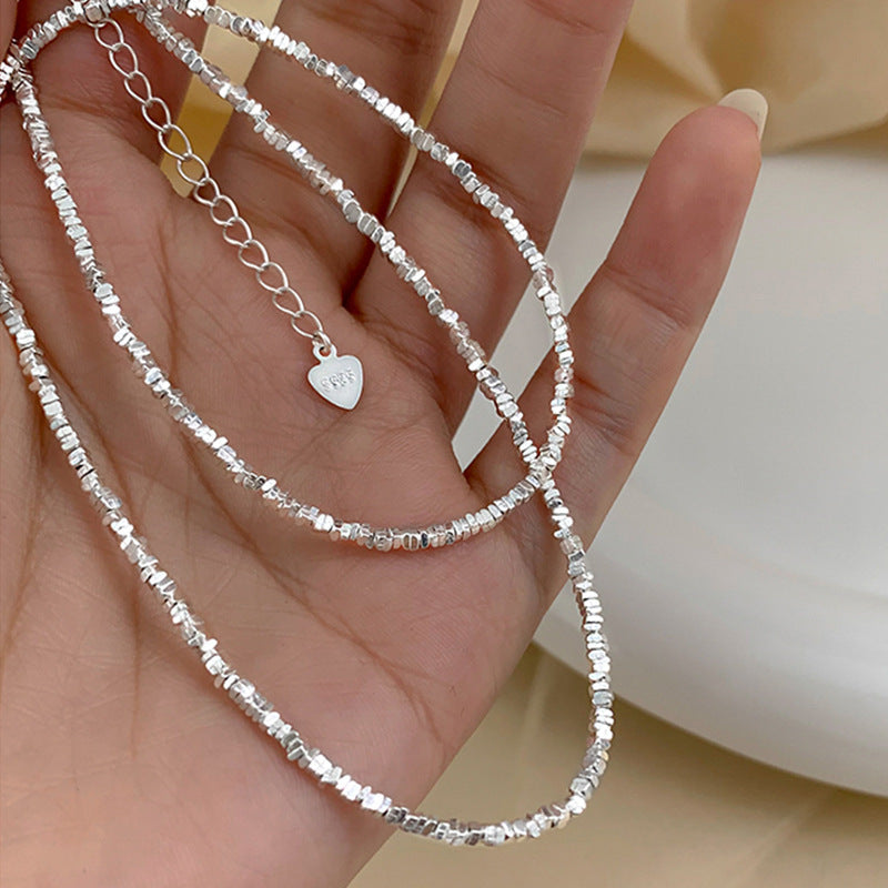 925 sterling silver necklace - silvery