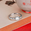 999 Silver Kitten Ring - Silvery