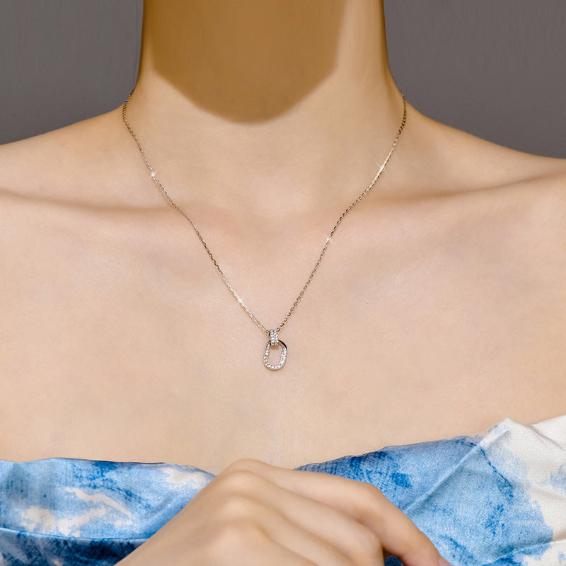 925 sterling silver square pendant necklace