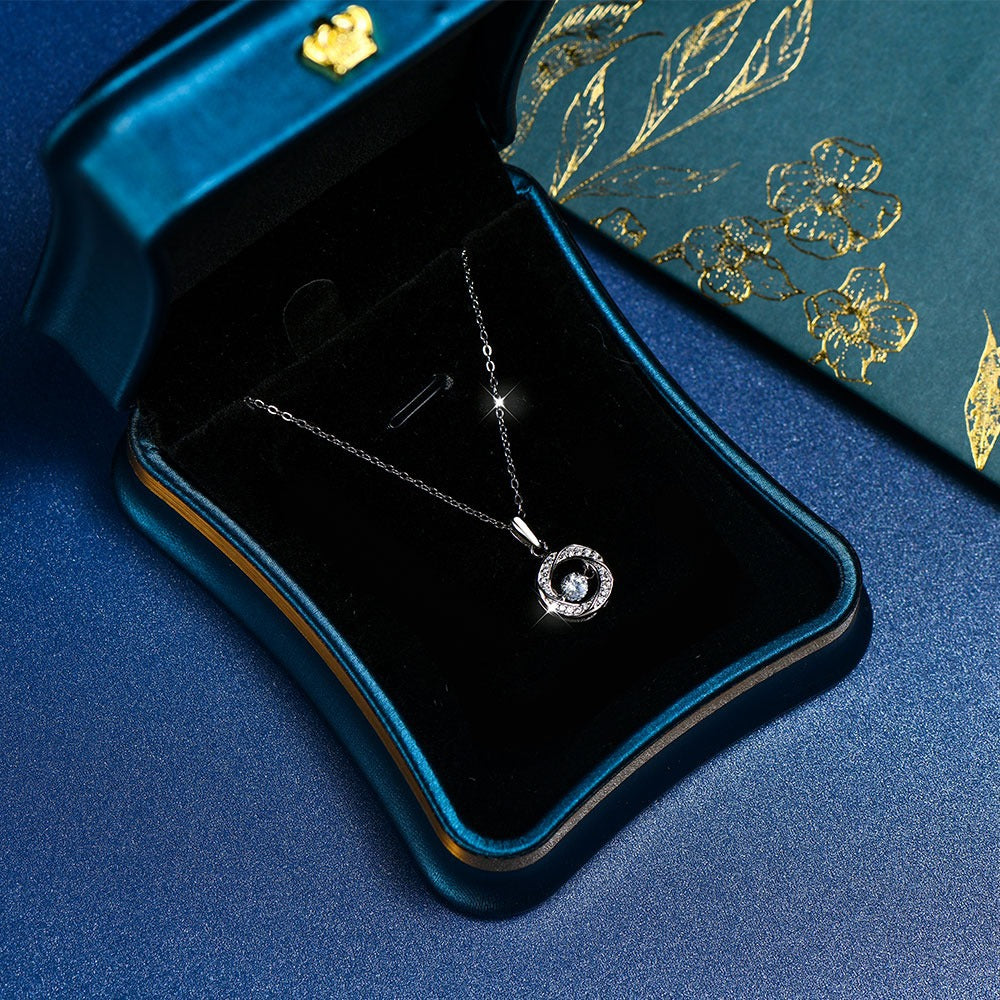 925 sterling silver ring pendant necklace - silvery