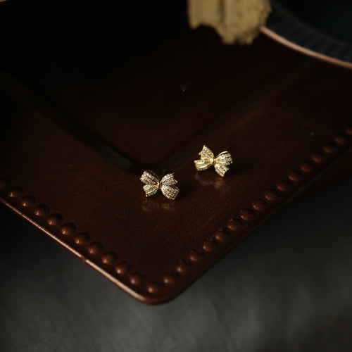 925 sterling silver butterfly earrings - golden