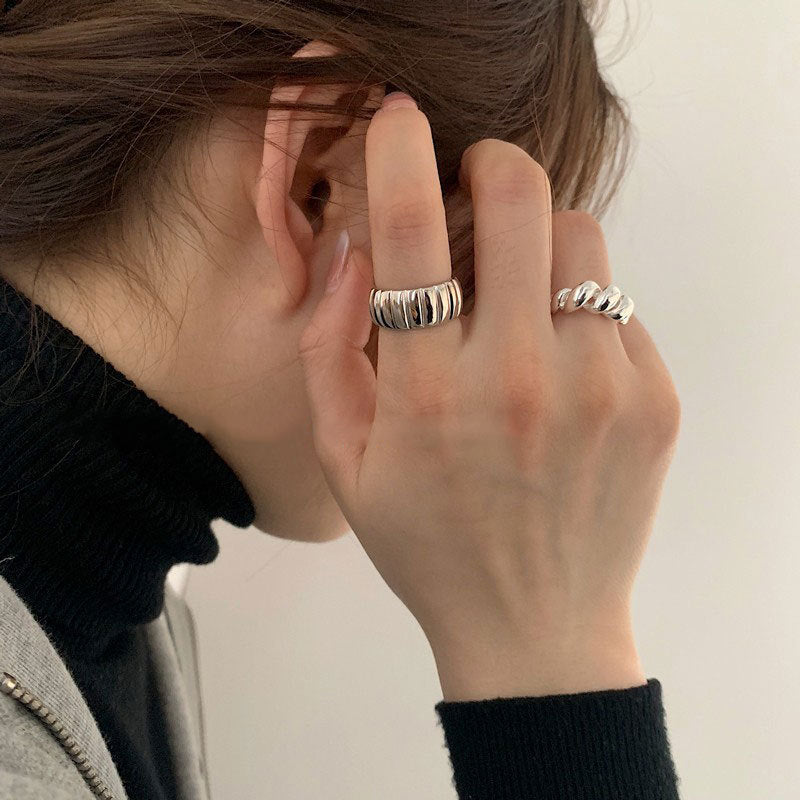 S925 sterling silver open ring