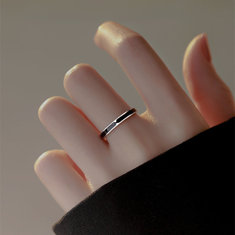 925 sterling silver open ring - silvery