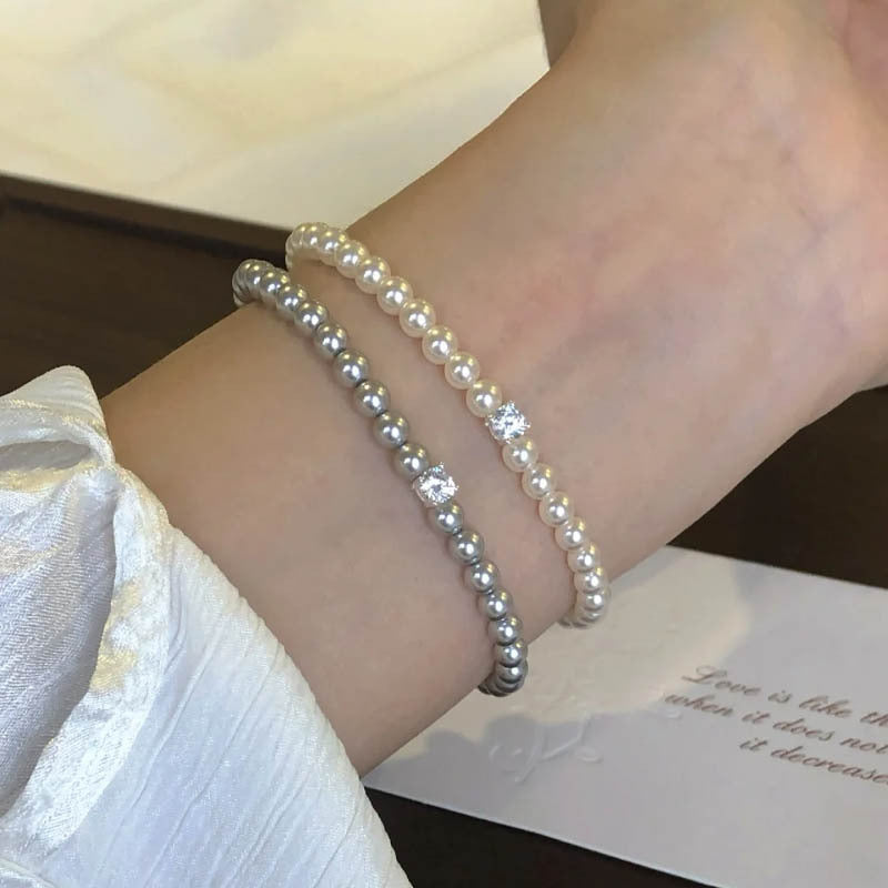 925 sterling silver pearl bracelet