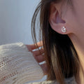 925 sterling silver star and moon earrings - silvery