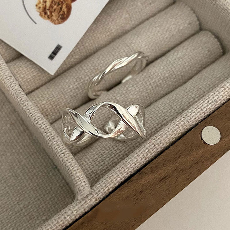 925 sterling silver ring - silvery