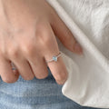 925 sterling silver moonstone ring - silvery