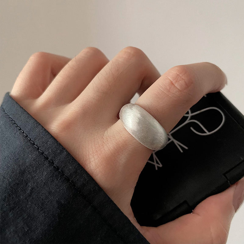 925 sterling silver open-end ring - silvery