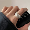 925 sterling silver open-end ring - silvery