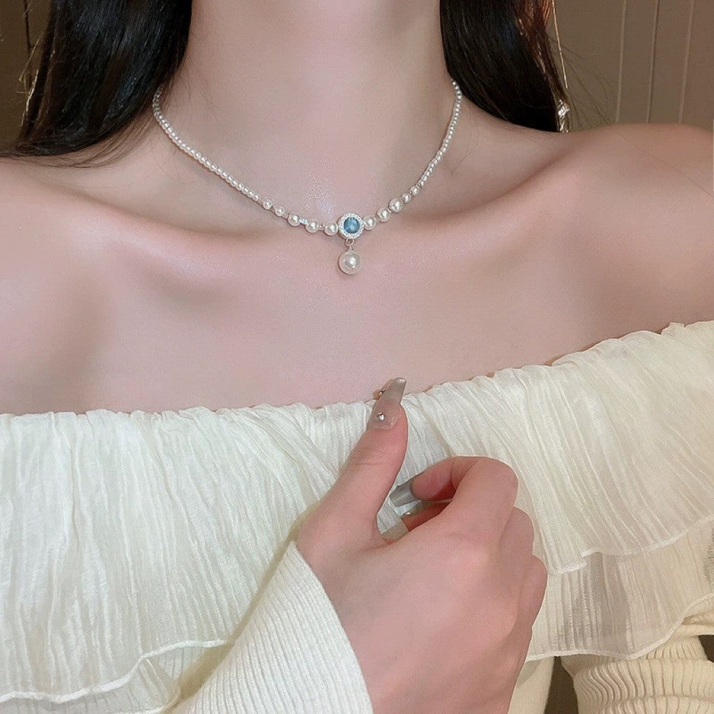 925 sterling silver pearl  necklace