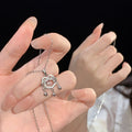 S925 sterling silver  pendant necklace - silvery