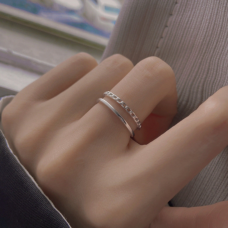925 sterling silver ring - silvery