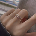 925 sterling silver ring - silvery