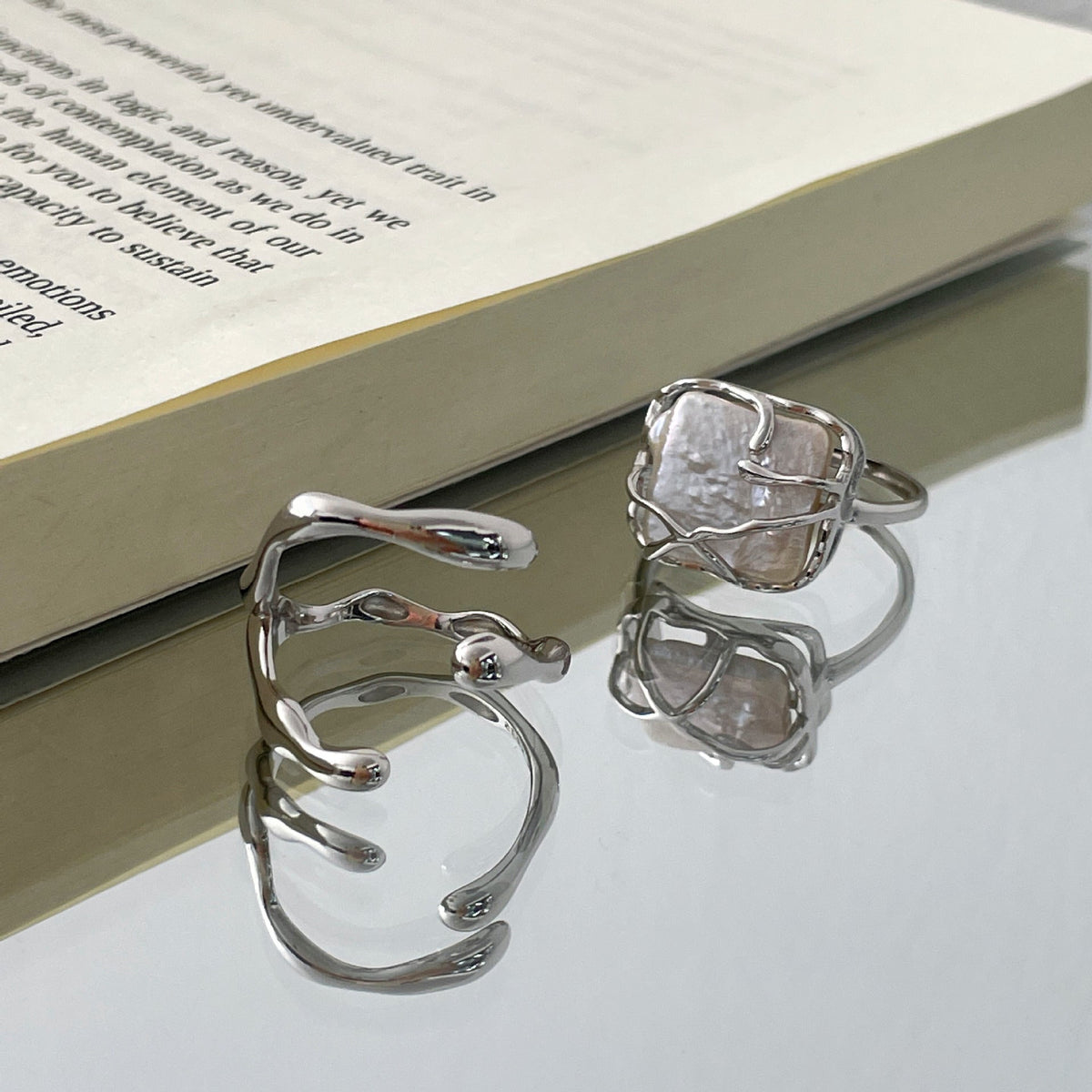 925 sterling silver pearl ring