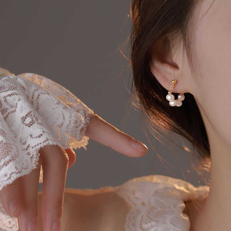 925 sterling silver freshwater pearl earrings