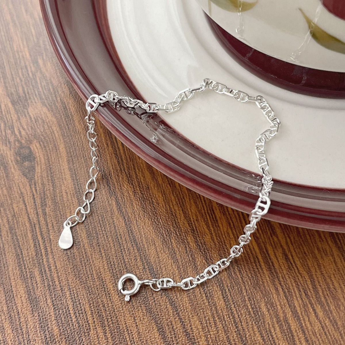 925 sterling silver bracelet - silvery
