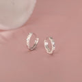 925 sterling silver ear buckle - silvery