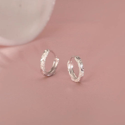 925 sterling silver ear buckle - silvery