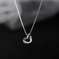925 sterling silver heart-shaped necklace