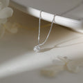 S925 Silver Sparkling Zirconia Pendant Necklace - Silvery