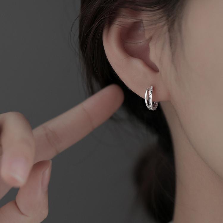 925 silver simple and versatile ear buckle