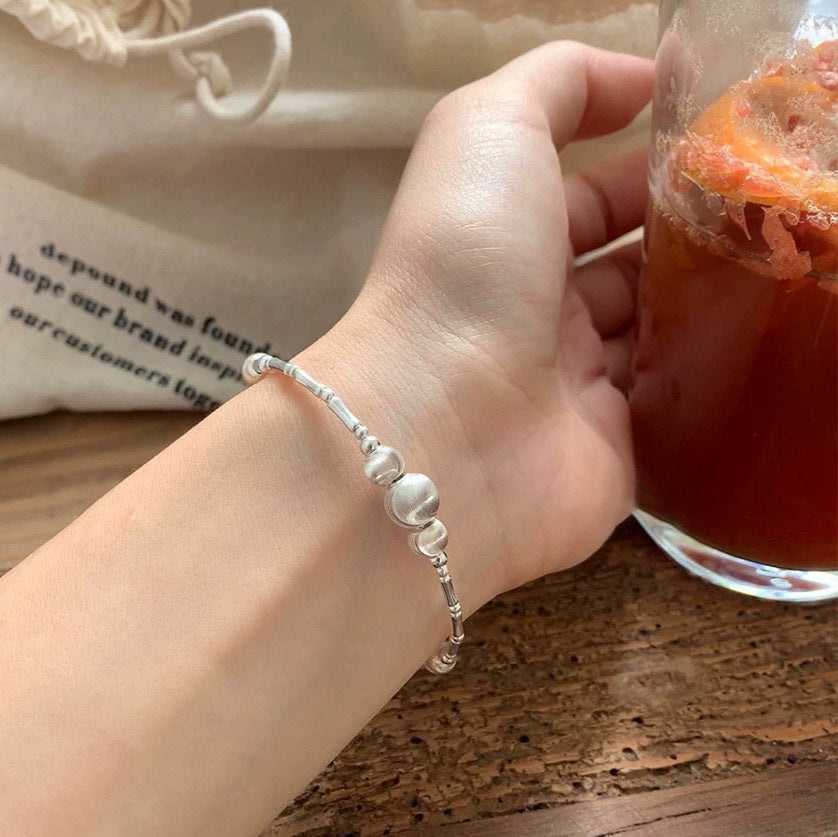 S925 sterling silver bracelet - silvery