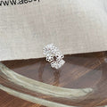 S925 Pure Silver Flower Ring - Silvery
