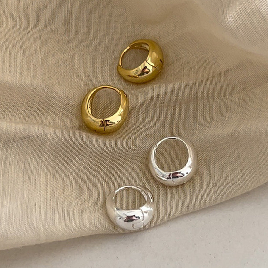 925 sterling silver circle earrings