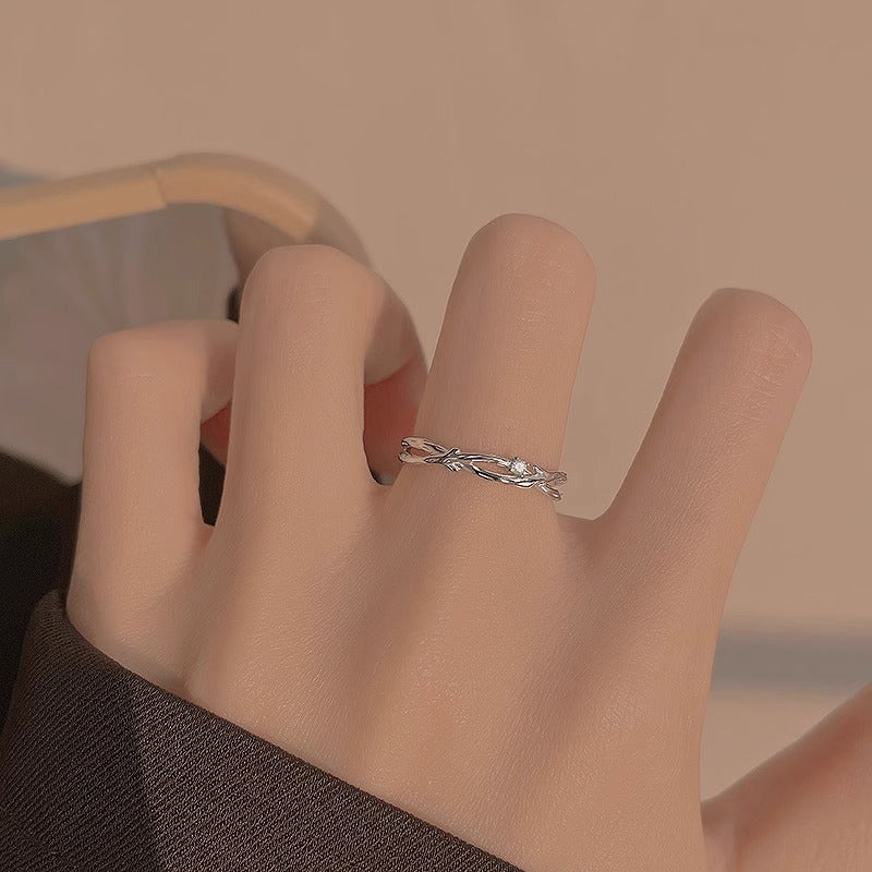 S925 sterling silver ring - silvery