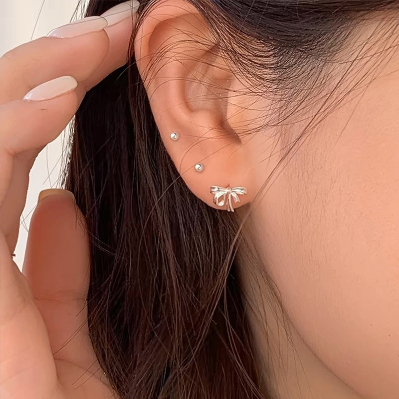 925 sterling silver earrings - silvery