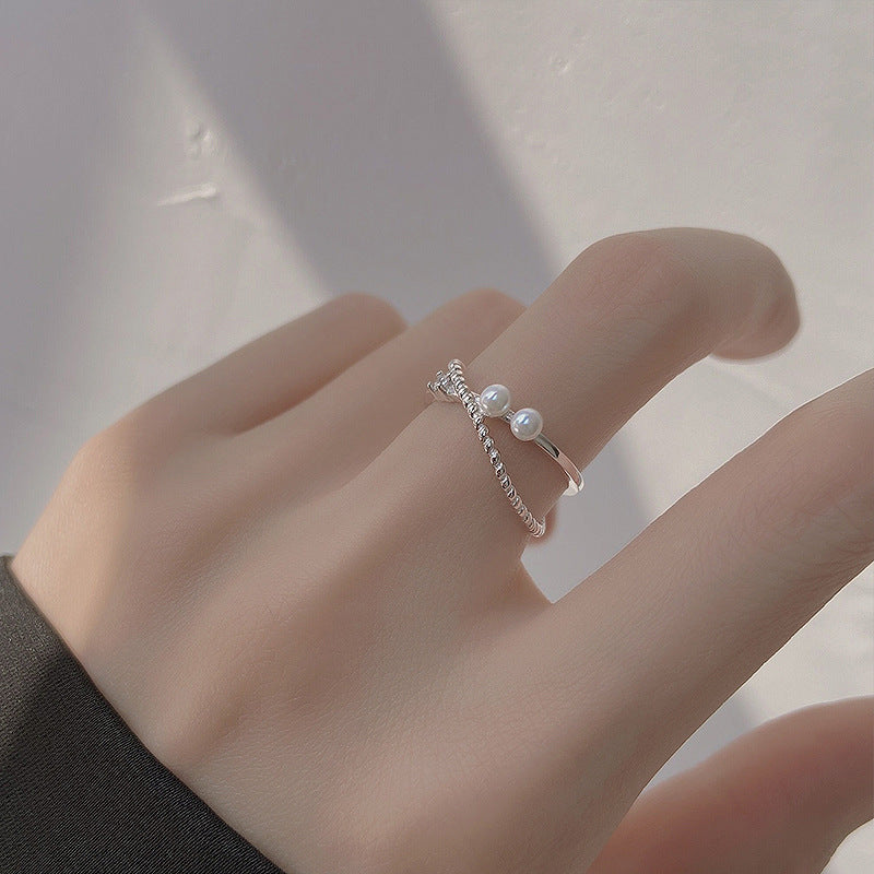 925 sterling silver pearl ring