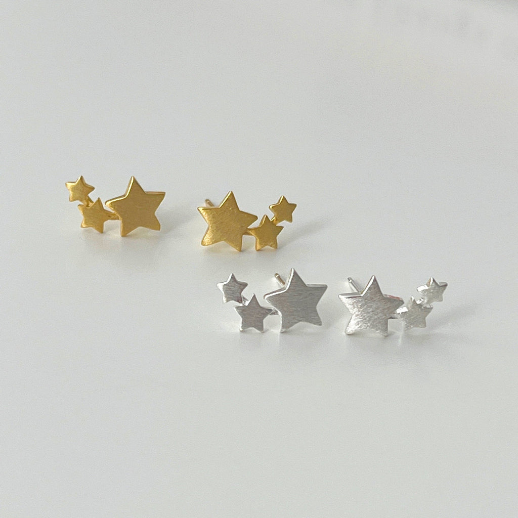 925 sterling silver small star earrings