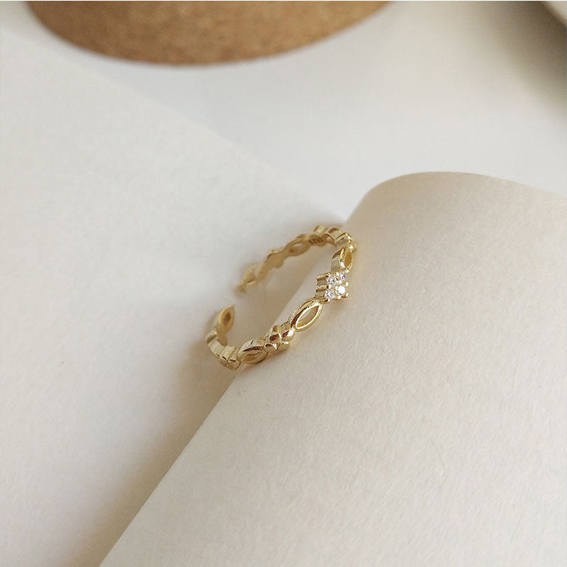 925 sterling silver zircon ring